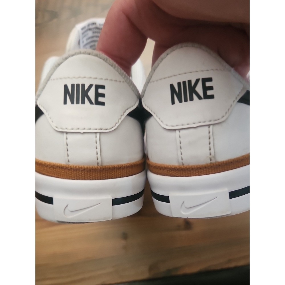 Nike Court Legacy Big Kids' Shoes Retro Comfort Leather White Gum Youth 4.5 - Picture 5 of 6